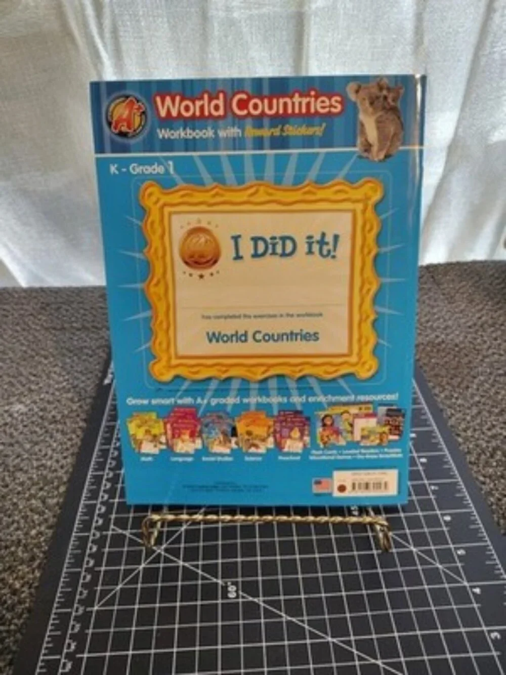 WORLD COUNTRIES WORKBOOK W/REWARD STIKERS GRADES K-1 FUN ALL AROUND NEW